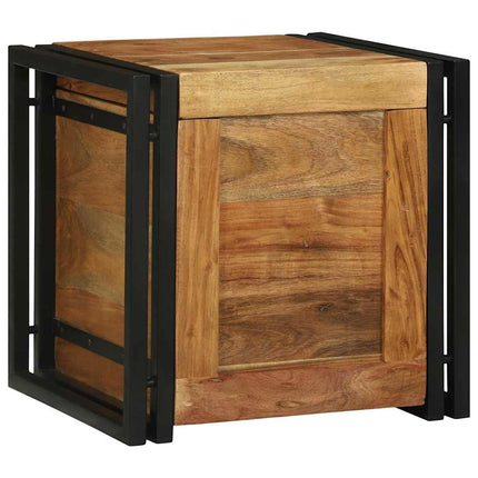 Opbergbox Bruin En Zwart Massief Mango Hout - XdropX