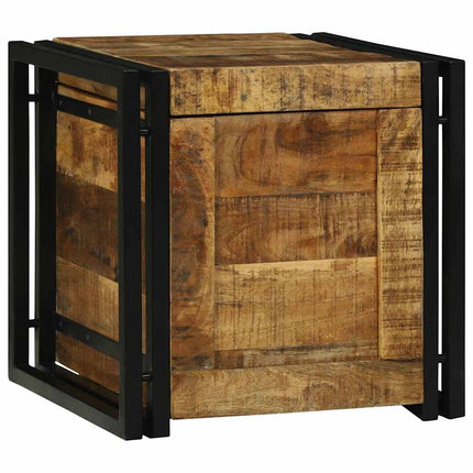 Opbergbox Bruin En Zwart Massief Mango Hout - XdropX