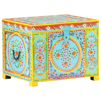 Opbergbox Handgeschilderd 50X40X40 Cm Massief Mangohout - XdropX