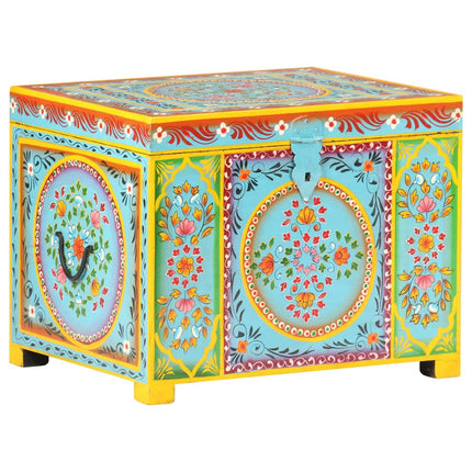 Opbergbox Handgeschilderd 50X40X40 Cm Massief Mangohout - XdropX