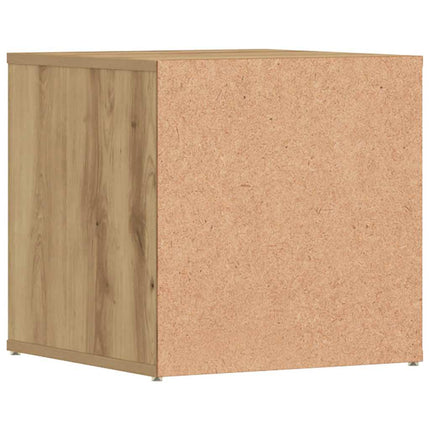 Opbergbox Met Lade 40,5X40X40 Cm Bewerkt Hout Artisanaal Eiken - XdropX