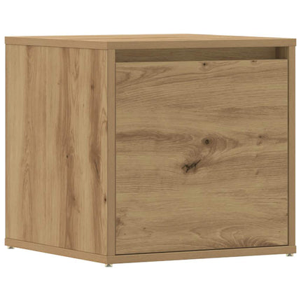 Opbergbox Met Lade 40,5X40X40 Cm Bewerkt Hout Artisanaal Eiken - XdropX