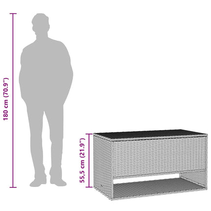 Opbergbox Voor Buiten 100X55X55,5 Cm Poly Rattan - XdropX