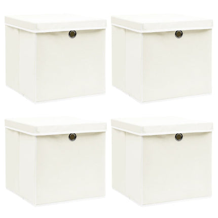 Opbergboxen Met Deksel 32X32X32 Cm Stof Paars - XdropX