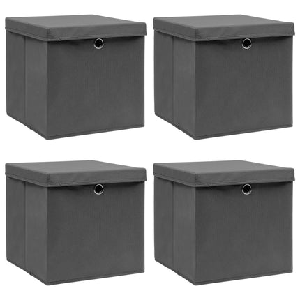 Opbergboxen Met Deksel 32X32X32 Cm Stof Paars - XdropX