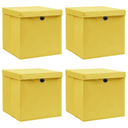 Opbergboxen Met Deksel 32X32X32 Cm Stof Paars - XdropX