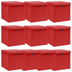 10 / Rood met deksels