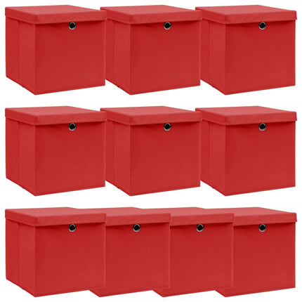 Opbergboxen Met Deksel 32X32X32 Cm Stof Paars - XdropX