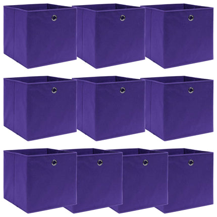 Opbergboxen Met Deksel 32X32X32 Cm Stof Paars - XdropX