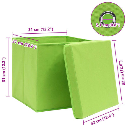 Opbergboxen Met Deksel 32X32X32 Cm Stof Paars - XdropX
