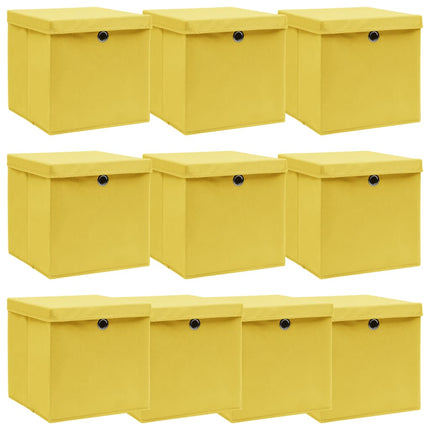 Opbergboxen Met Deksel 32X32X32 Cm Stof Paars - XdropX