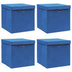 4 / Blauw met deksels