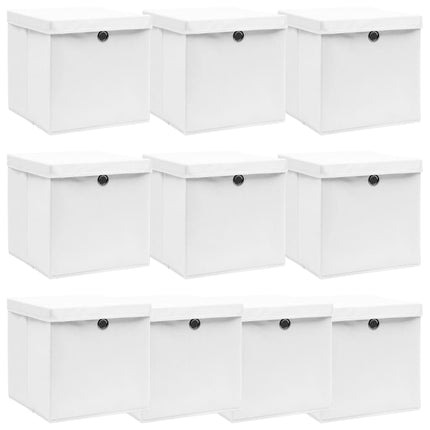 Opbergboxen Met Deksel 32X32X32 Cm Stof Paars - XdropX