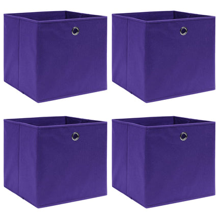 Opbergboxen Met Deksel 32X32X32 Cm Stof Paars - XdropX
