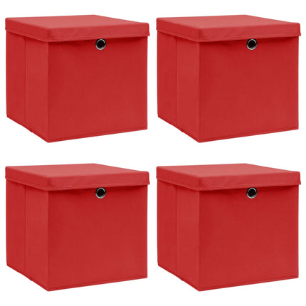 Opbergboxen Met Deksel 32X32X32 Cm Stof Paars - XdropX