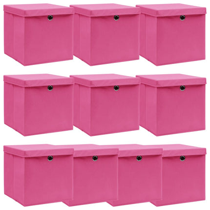 Opbergboxen Met Deksel 32X32X32 Cm Stof Paars - XdropX