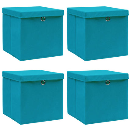 Opbergboxen Met Deksel 32X32X32 Cm Stof Paars - XdropX