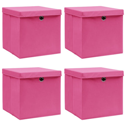 Opbergboxen Met Deksel 32X32X32 Cm Stof Paars - XdropX