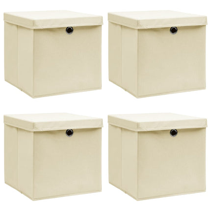 Opbergboxen Met Deksel 32X32X32 Cm Stof Paars - XdropX