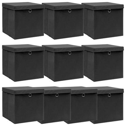 Opbergboxen Met Deksel 32X32X32 Cm Stof Paars - XdropX