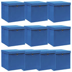 10 / Blauw met deksels
