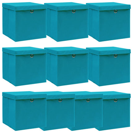Opbergboxen Met Deksel 32X32X32 Cm Stof Paars - XdropX