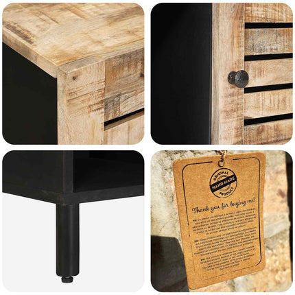 Opbergkasten Bruin 80 X 33,5 X 75 Cm Massief Mango Hout - XdropX