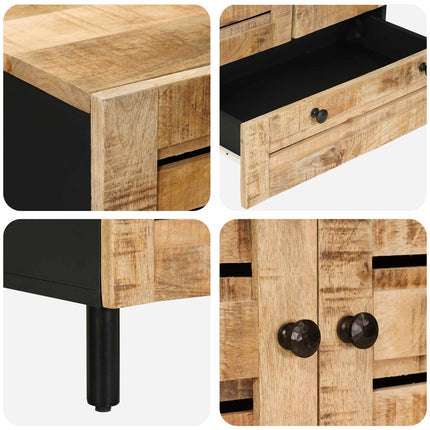 Opbergkasten Naturel 60 X 33 X 100 Cm Massief Mango Hout - XdropX