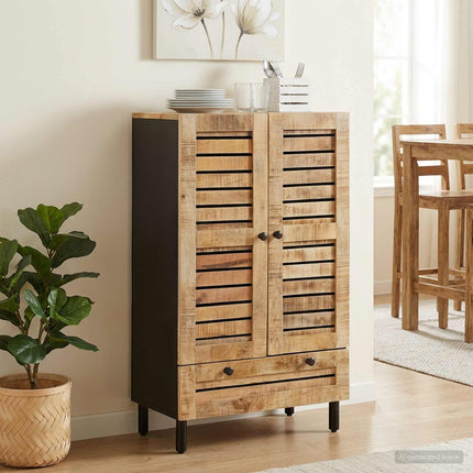 Opbergkasten Naturel 60 X 33 X 100 Cm Massief Mango Hout - XdropX