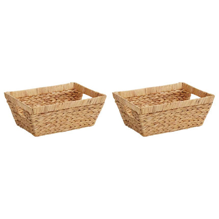 Opbergmanden 2 St Waterhyacint 38 X 28 X 15 Cm Naturel - XdropX