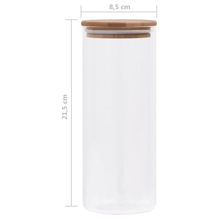Opbergpotten Met Bamboe Deksel 6 St Glas - XdropX