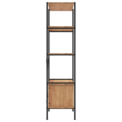 Opbergrek 5-Laags Met Kast 80X40X Staal En Bewerkt Hout - XdropX