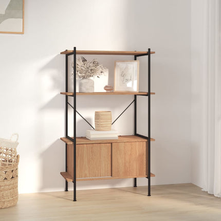 Opbergrek 5-Laags Met Kast 80X40X Staal En Bewerkt Hout - XdropX