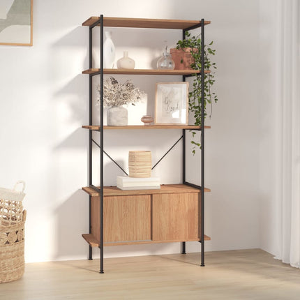 Opbergrek 5-Laags Met Kast 80X40X Staal En Bewerkt Hout - XdropX