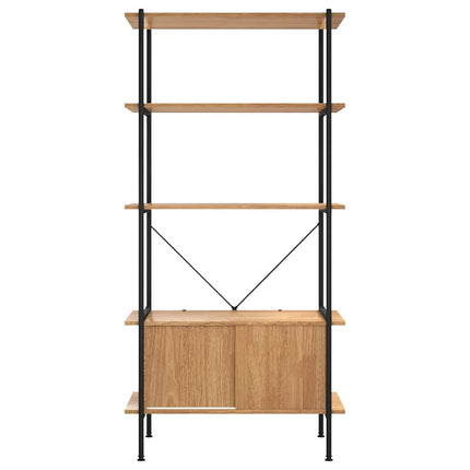 Opbergrek 5-Laags Met Kast 80X40X Staal En Bewerkt Hout - XdropX