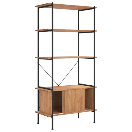 Opbergrek 5-Laags Met Kast 80X40X Staal En Bewerkt Hout - XdropX