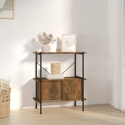 Opbergrek 5-Laags Met Kast 80X40X Staal En Bewerkt Hout - XdropX