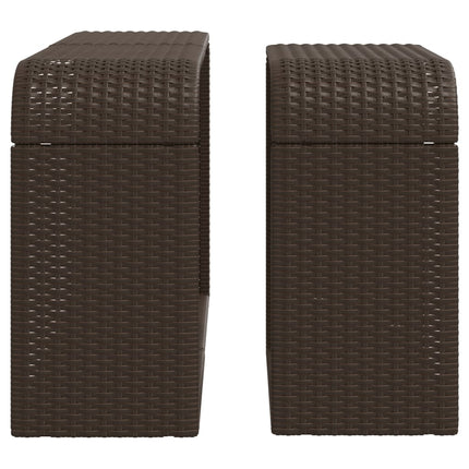 Opbergschappen 2 St Poly Rattan - XdropX