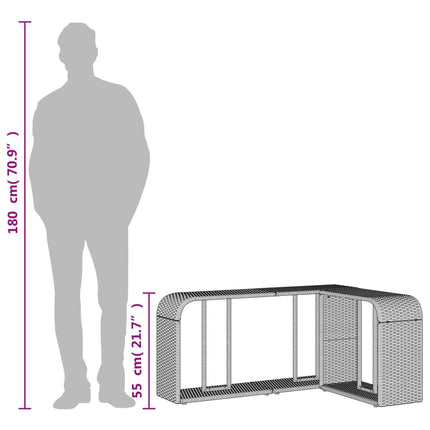 Opbergschappen 2 St Poly Rattan - XdropX