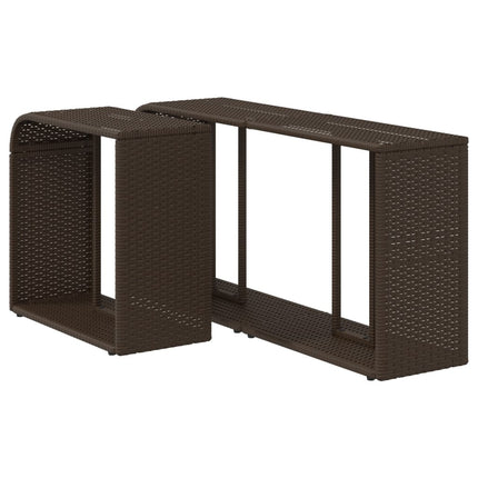 Opbergschappen 2 St Poly Rattan - XdropX