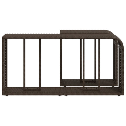 Opbergschappen 2 St Poly Rattan - XdropX