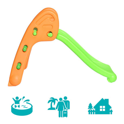 Foldable, plastic slide