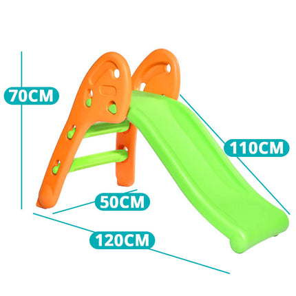 Foldable, plastic slide