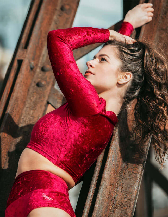 Velvet Sport Crop Top – Pavi-0