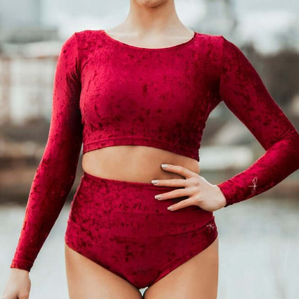 Velvet Sport Crop Top – Pavi-2