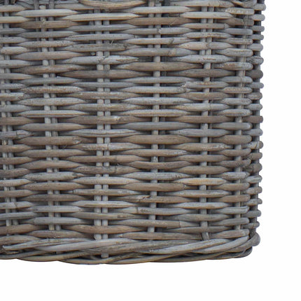 Plantermand Met Opslag 3 St Natuurlijk Kubu Rattan - XdropX