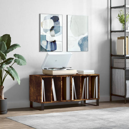 Platenkast 100X38X48 Cm Bewerkt Hout Kleurig - XdropX