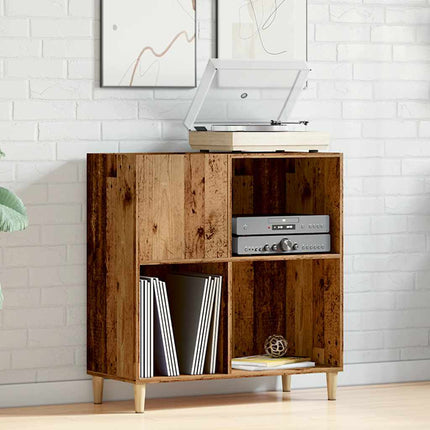 Platenkast 84,5X38X89 Cm Bewerkt Hout Kleurig - XdropX