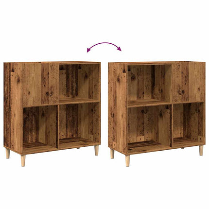 Platenkast 84,5X38X89 Cm Bewerkt Hout Kleurig - XdropX