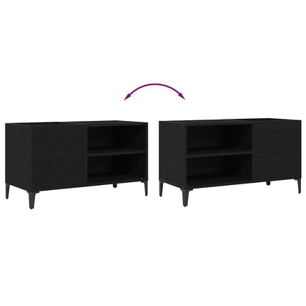 Platenkast Met Plank Bewerkt Hout - XdropX